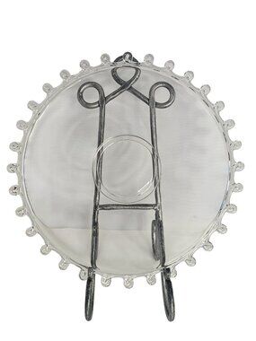 Heisey Lariat Serving Platter loop edge 14" Torte Cake Plate party appetizer 50s